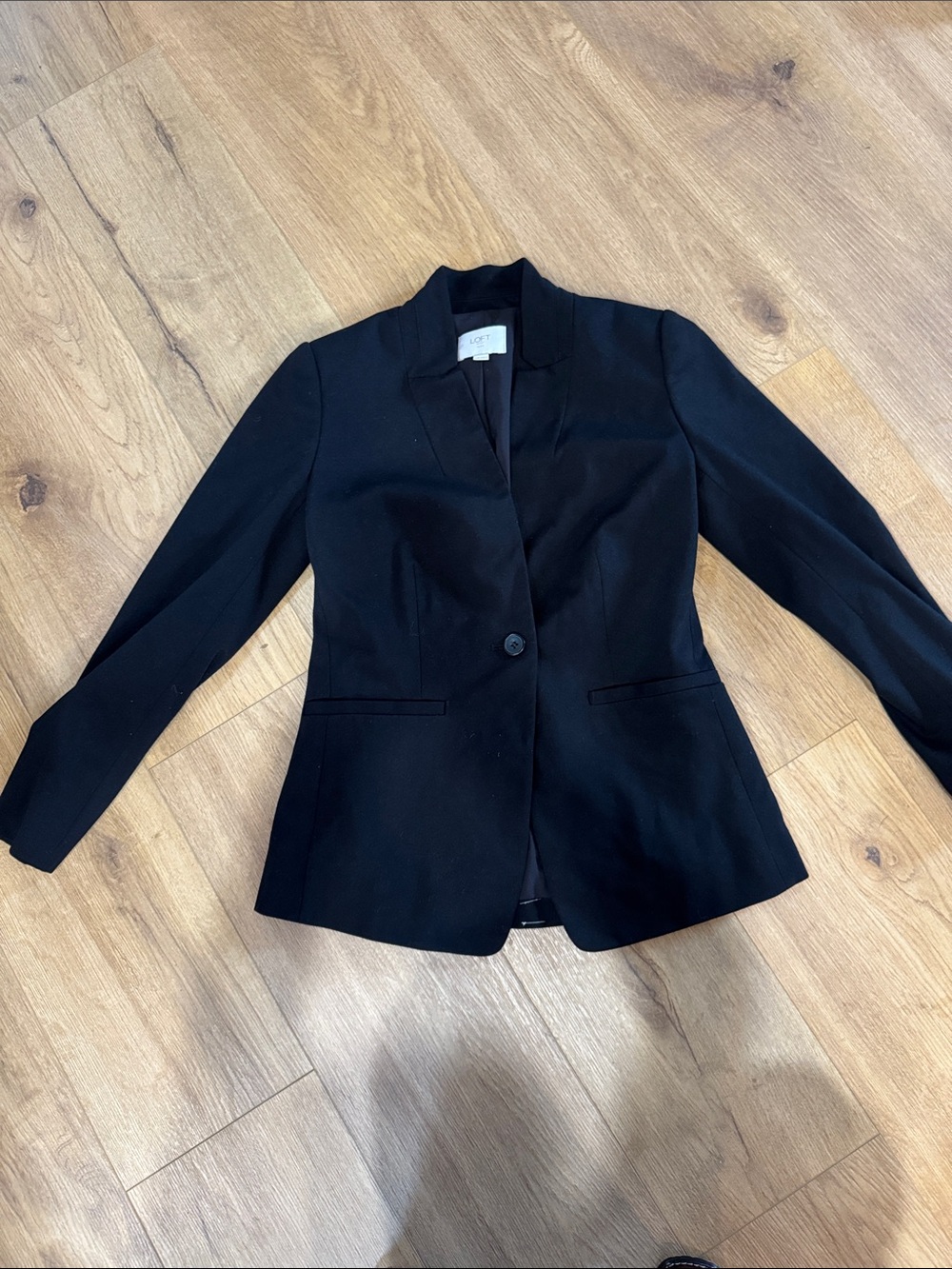 LOFT Black Single-Button Tailored Women's Blazer